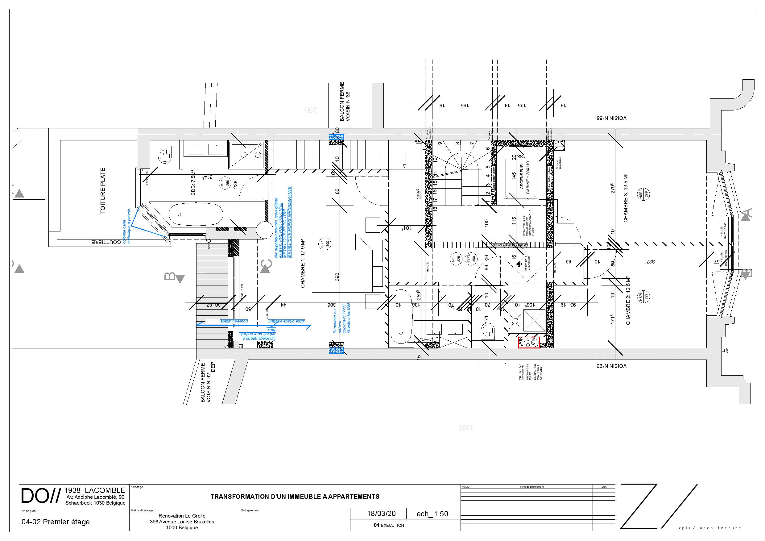 Dent creuse plan travaux